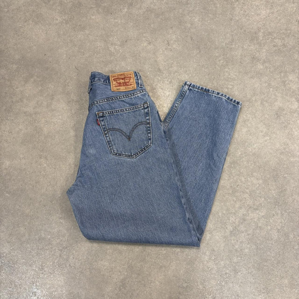 Vintage Blue Wash Levi’s 560 Jeans Mens 34” Loose Taper Comfort Fit Denim Trousers Skate Western Vintage Y2K 90s