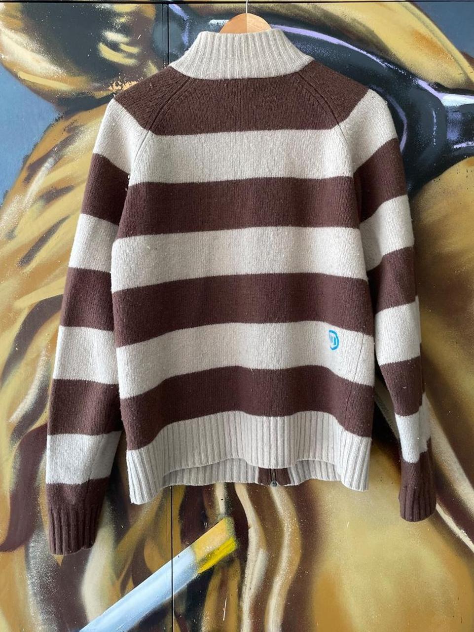 Y2K Animal Full Zip Striped Fleece