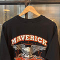 TEE442F -  Vintage Retro Essential Harley Davidson Cheyenne Wyo Maverick Black Graphic Print Eagle Top Tee T-shirt #graphic #motorcycles #biker #harley #harleydavidson