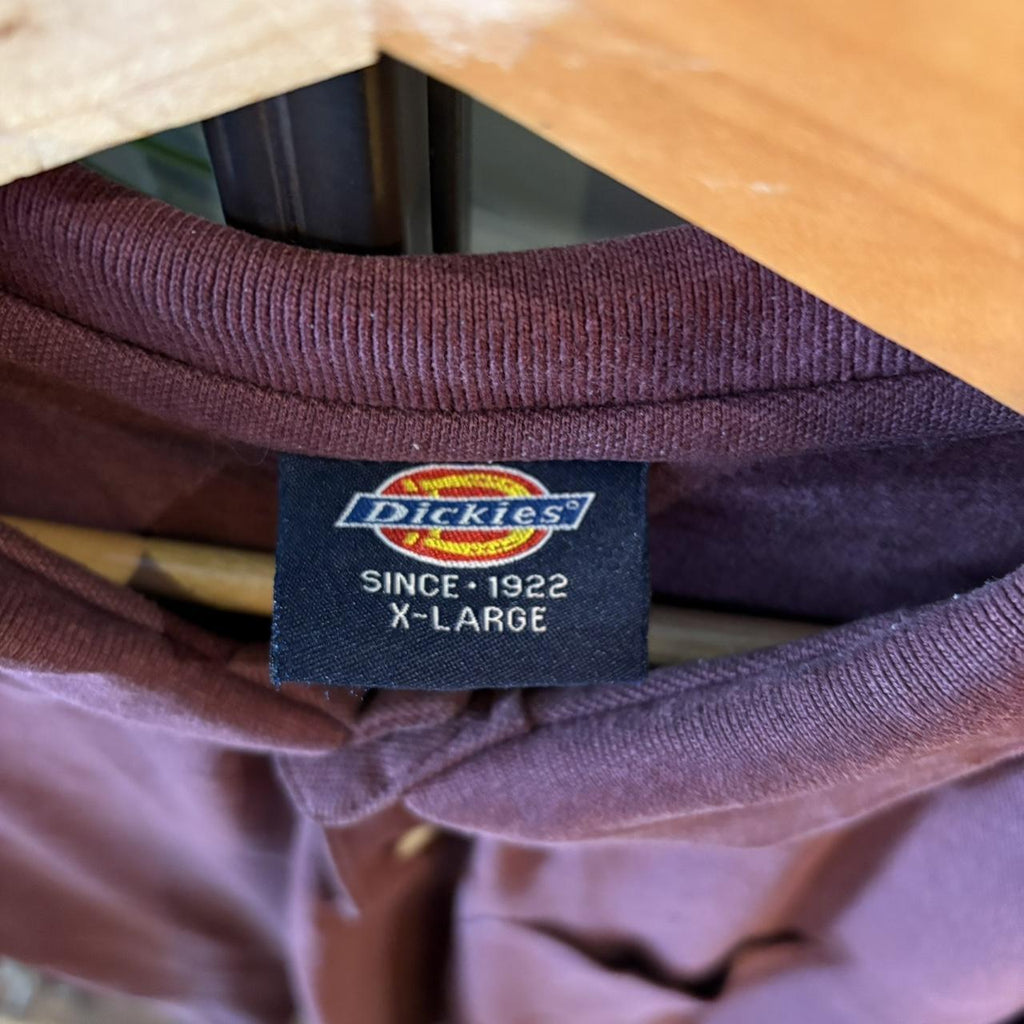 Vintage Retro Ralph Dickies Burgundy Polo Shirt Short Sleeve collared button up top with pocket  #Y2K #streetwear #dickies #skater #poloshirt