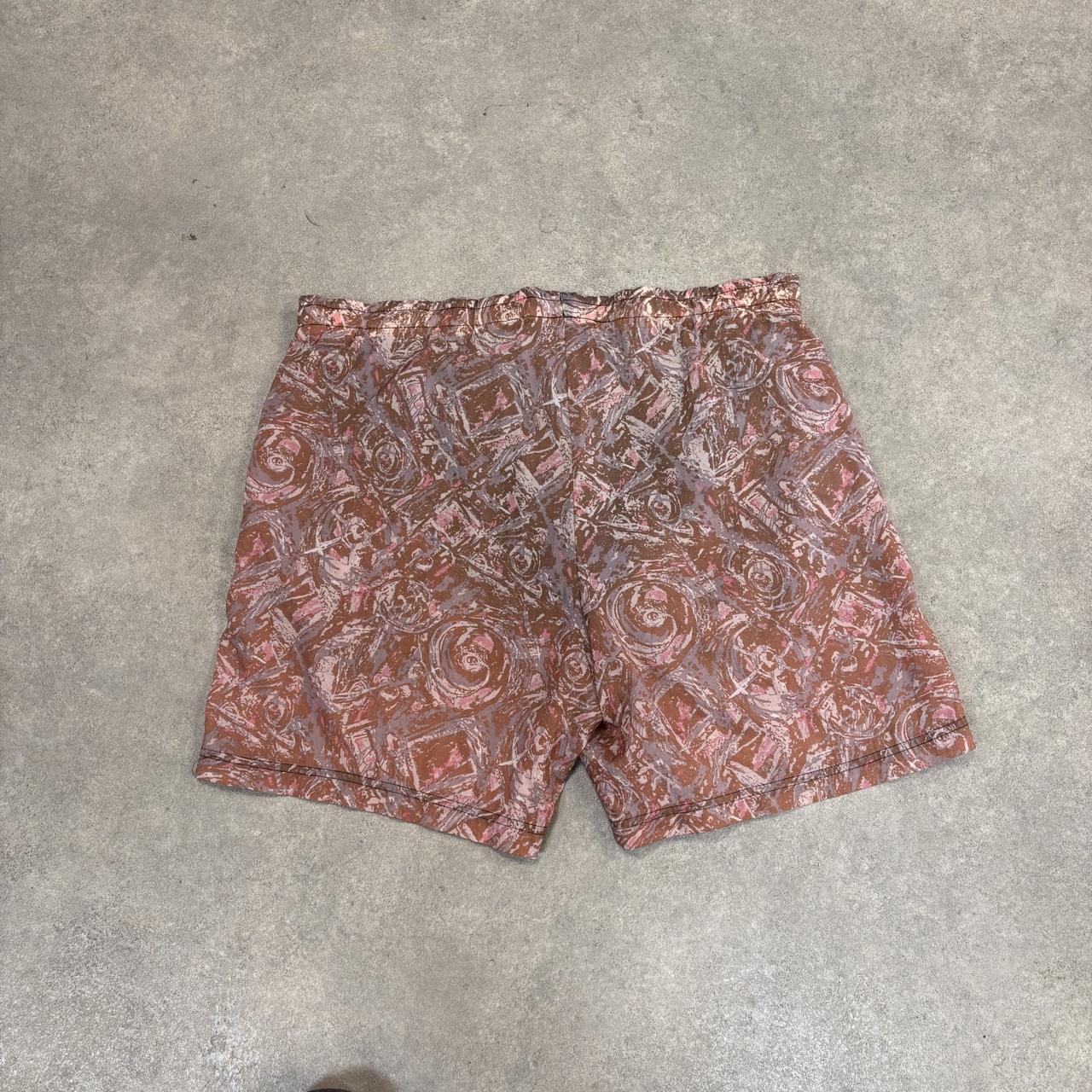 Vintage Nike ACG Shorts Mens Medium Red Patterned Active Summer Gorpcore Streetwear 90s Y2K 00s