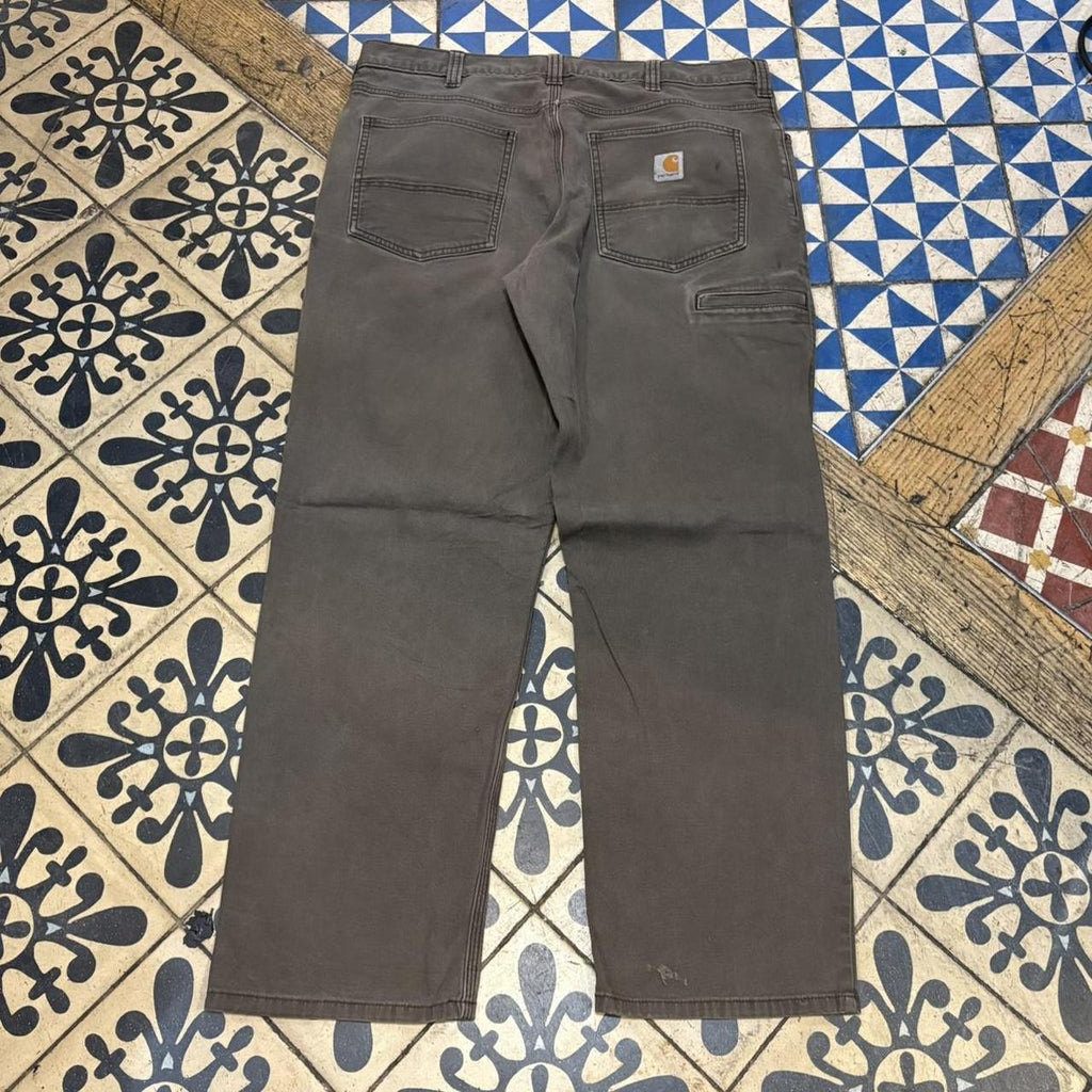 TRW477F-P - Vintage retro essential Grey Carhartt Carpenter Trousers pants casual workwear #skater #utility #workwear #carpenter #carhartt