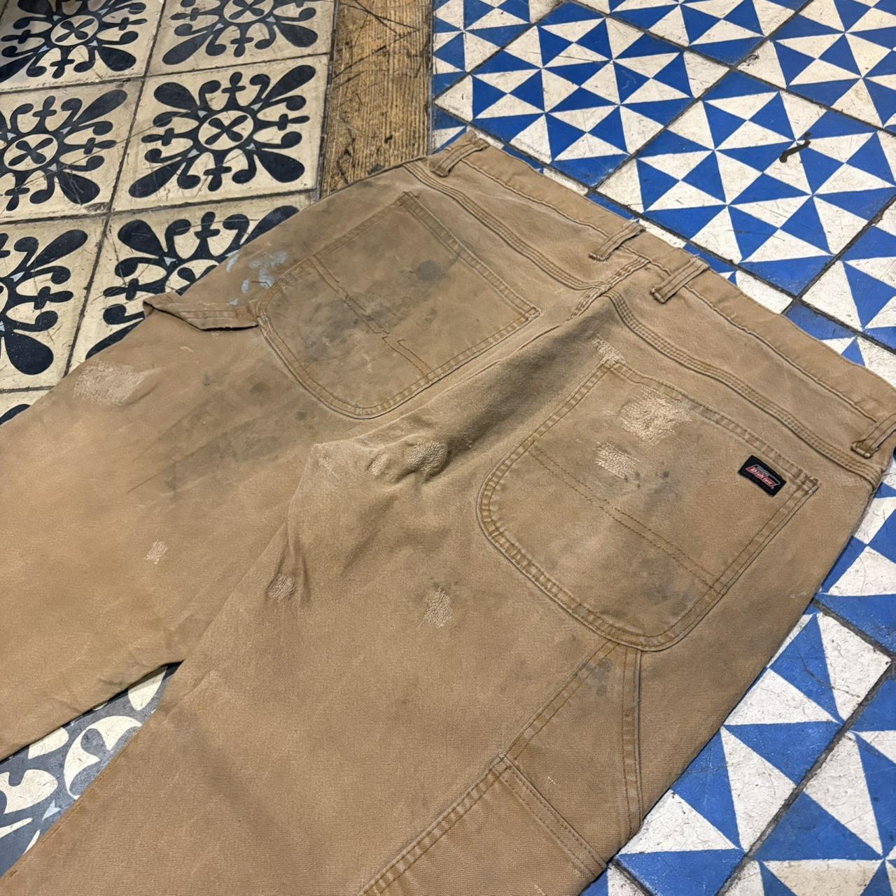 1224H25F-P - Vintage retro essential Tan Dickies carpenter Trousers pants casual workwear #skater #utility #workwear #carpenter #dickies