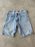 Wrangler Light Wash Blue Denim Jorts Shorts
