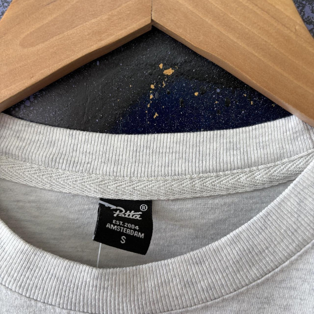 Patta T shirt Men’s Small Grey Key Script Graffiti Graphic Print Skate Surf Tee Top 90s Y2K 00s