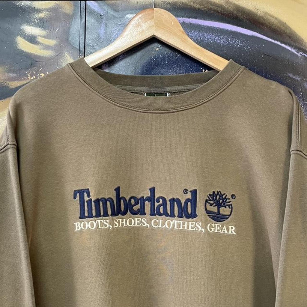 90s Timberland Embroidered Spellout Sweatshirt