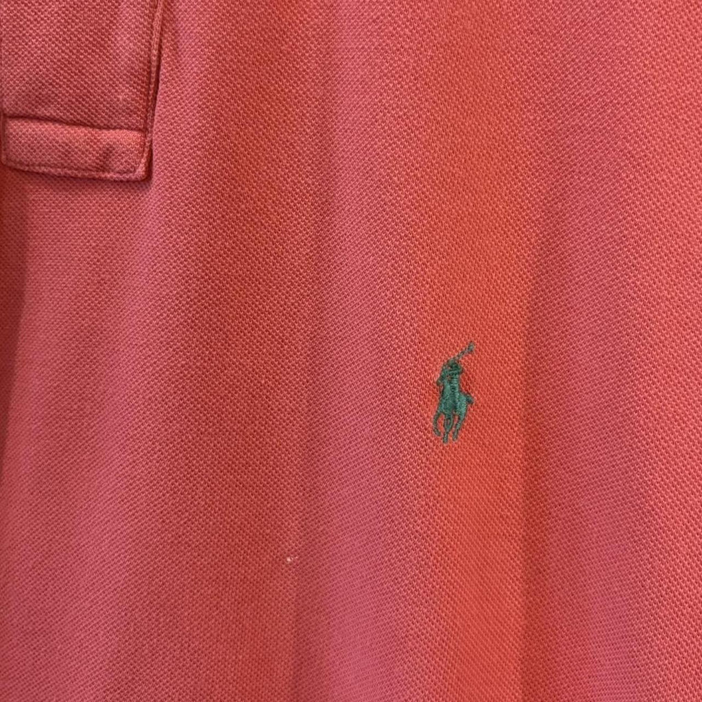 BR1209LW-P - Vintage Ralph Lauren Plain Pink Short Sleeve collared button up polo shirt top #Y2K #preppy #chiefkeef #smartcasual #oldmoney