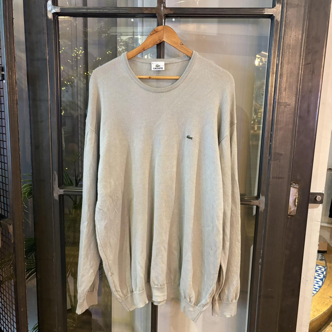 SWT586F1 - Vintage Retro Essential Mint Lacoste plain golf grandpa wool sweatshirt crewneck knit Jumper #oldmoney #knitjumper #smartcasual #preppy #lacoste