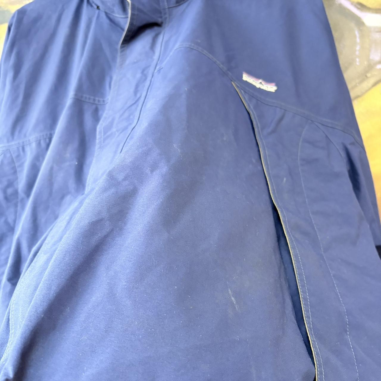 ADN0101CI-U - Vintage Retro Essential Blue Patagonia Goretex Waterproof Full Zip padded jacket coat #gorpcore #goretex #expedition #outdoor #patagonia