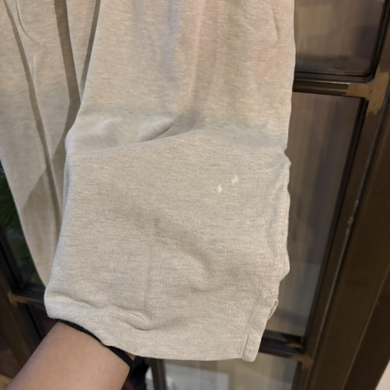 POL524F-P - Vintage Retro Ralph Lauren Plain Beige Polo Shirt Short Sleeve collared button up top  #Y2K #preppy #chiefkeef #oldmoney #ralphlauren
