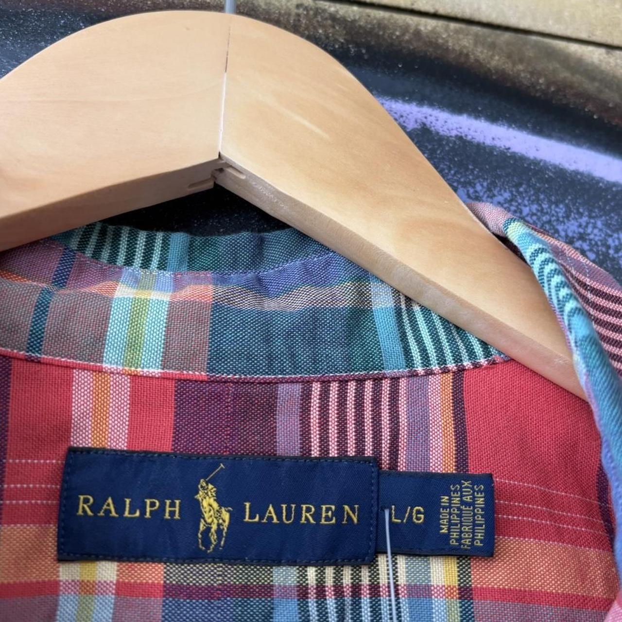 Vintage Ralph Lauren Shirt Mens XL Red Plaid Check Button Down Pony Logo Preppy Smart Top Y2K 90s