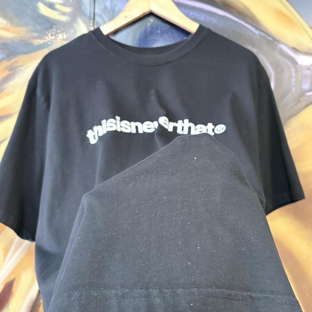 thisisneverthat Logo T-Shirt Mens Large Black Minimal Korean Streetwear Seoul Logo Tee Skate Street Vintage 90s Y2K