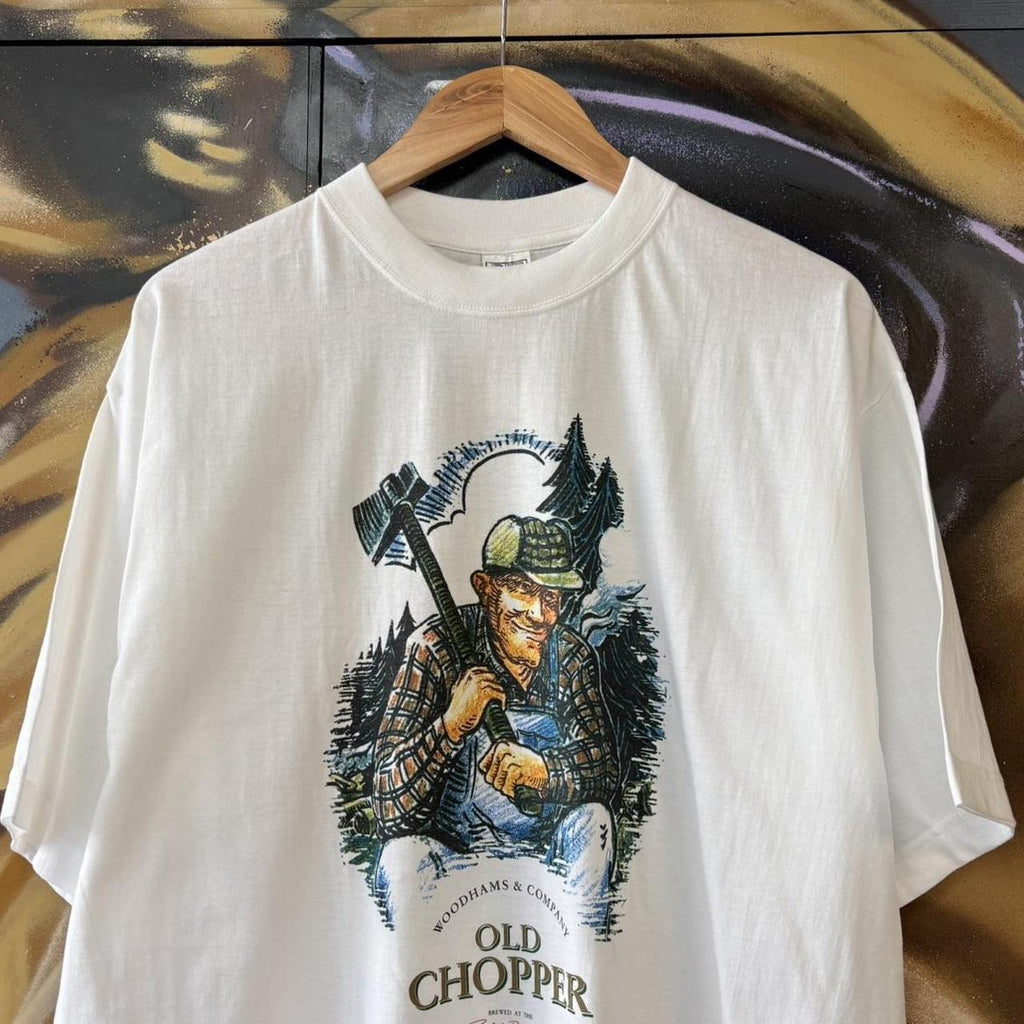 Vintage Old Chopper Beer T Shirt Single Stitch Graphic Promo Tee Mens XL 90s Brewery