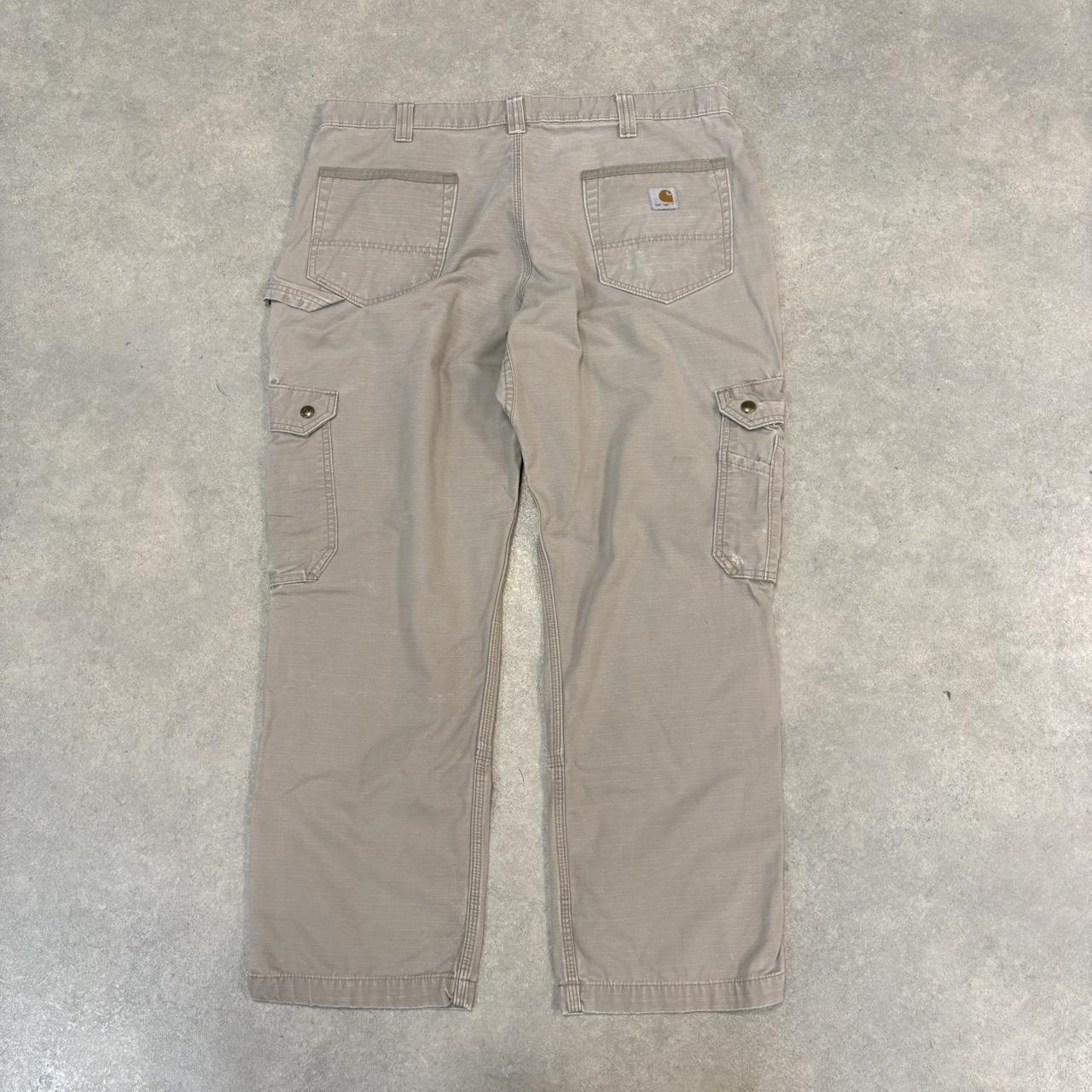 BR2701GO-U - Vintage retro essential  Stone Grey Carhartt ripstop cargo carpenter Trousers pants casual workwear #skater #utility #workwear #carpenter #carhartt