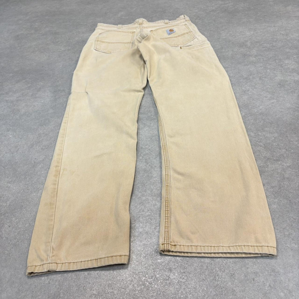 BR2701EL-U - Vintage retro essential  Carhartt Cream carpenter Trousers pants casual workwear #skater #utility #workwear #carpenter #carhartt