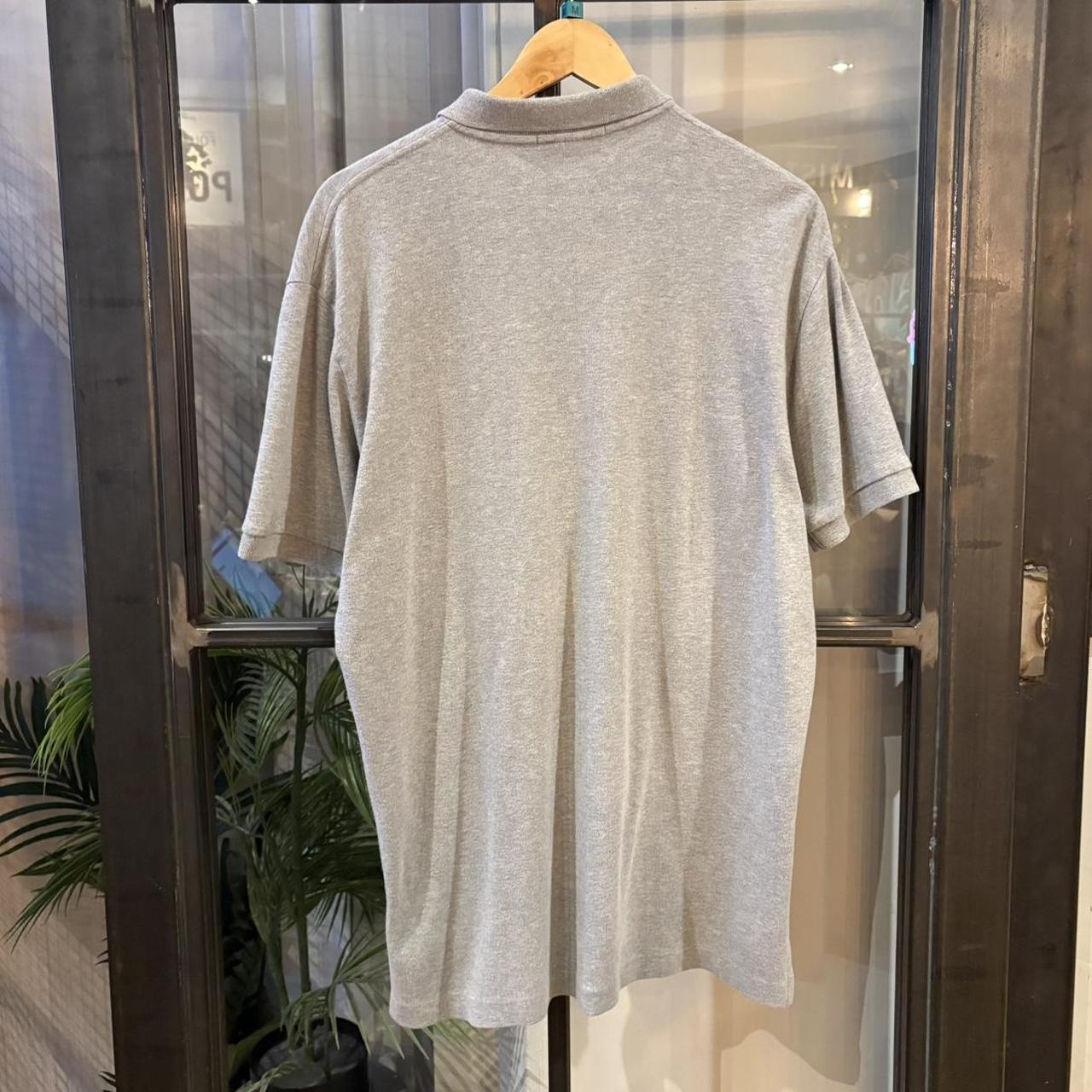 Vintage Retro Ralph Lauren Plain Grey Polo Shirt Short Sleeve collared button up top  #Y2K #preppy #chiefkeef #oldmoney #ralphlauren