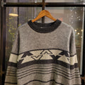 WDB064 - Vintage Retro Grey grandad knit Patterned Sweatshirt Knitwear sweater Jumper #hiphop #coogi #biggie #grandad #sweater