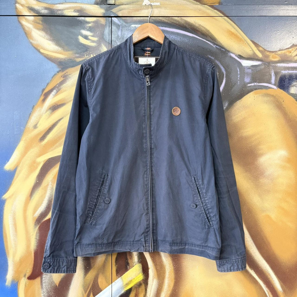 CP2104A-U - Vintage Retro Essential Pretty Green Navy Harrington Full Zip Jacket #harrington #oasis #prettygreen