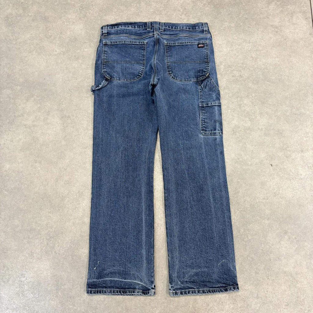 BR1912UC-U - Vintage retro essential  Dickies carpenter blue Wash Denim Jeans Trousers pants #denim #carpenter #jeans #dickies #skater