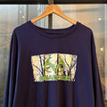 0325H95F - Vintage Retro Essential Navy Realtree Longsleeve Graphic Print Top Tee T-shirt #90s #graphic #top #essential #basic