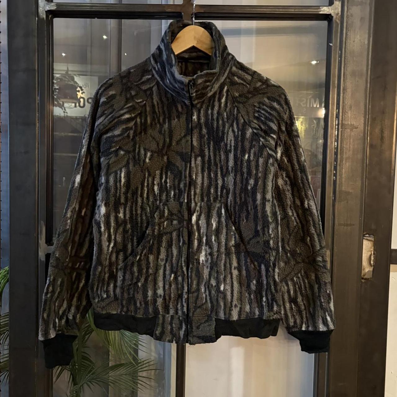 BR2306EX-F - Vintage Retro Essential Original Realtree Camouflage Khaki Green Brown Field Hunting graphic print Full Zip Up Fleece Sweatshirt #realtree #hunting #camo #utility