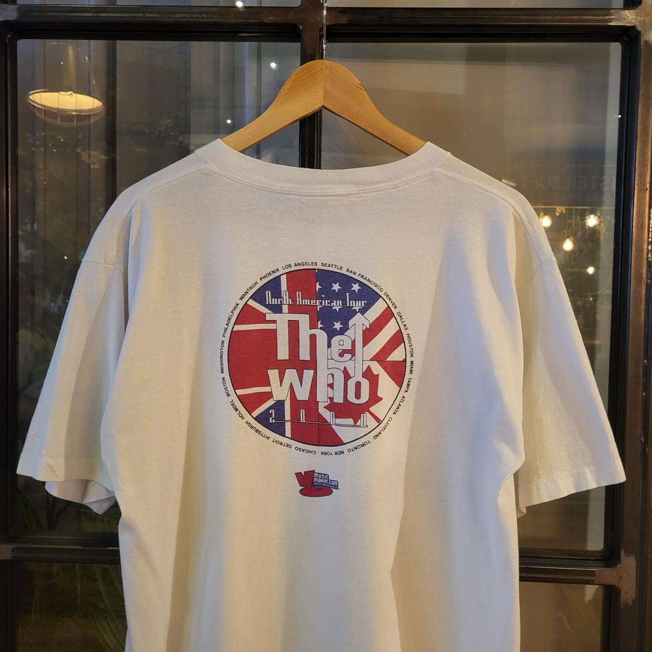 TEE276-P - Vintage Retro The WHO Maximum R&B  North America Tour 2000 Essential White Music Band Concert Merch graphic print Top Tee T-shirt 90s 00s Y2K wide boxy oversized fit