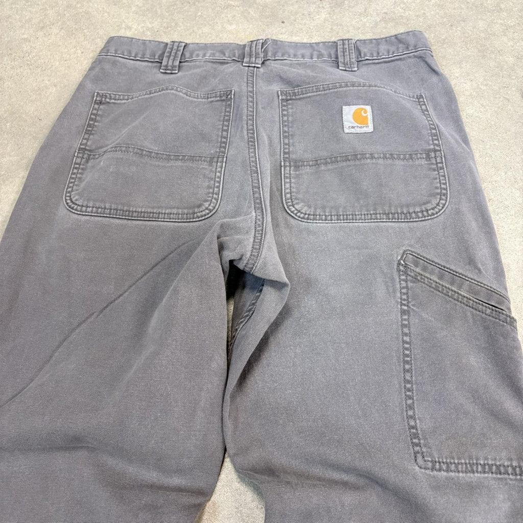 BR2701ED-U - Vintage retro essential  Carhartt Grey carpenter Trousers pants casual workwear #skater #utility #workwear #carpenter #carhartt