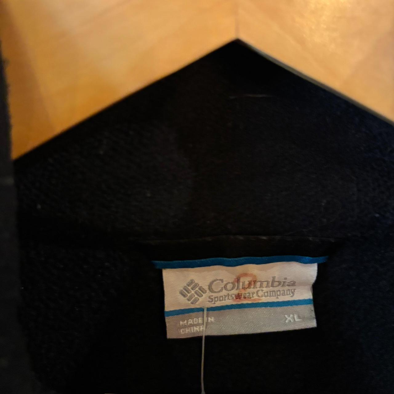 SWT627F - Vintage retro essential Columbia Black full zip up outdoor sweatshirt fleece jacket #columbia #outdoor #expedition #hike #gorpcore