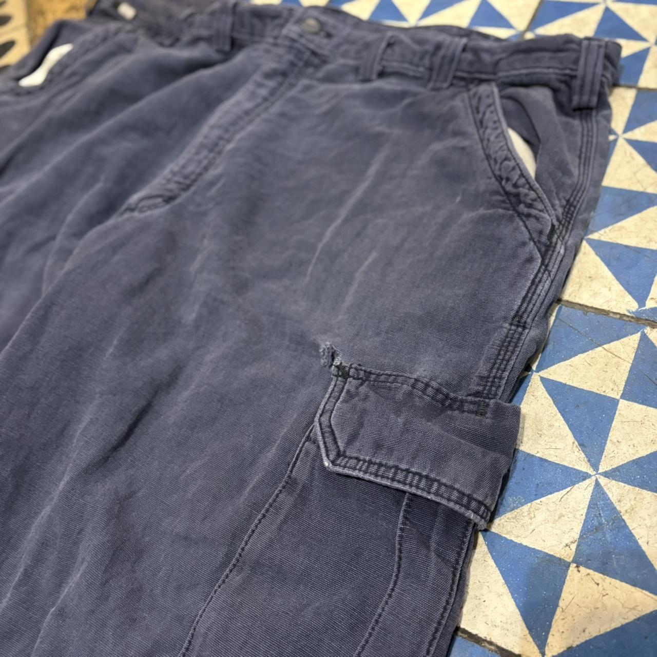 TRW406BR - Vintage retro essential  Navy Carhartt Cargo Carpenter Trousers pants casual workwear #skater #utility #workwear #cargo #carhartt