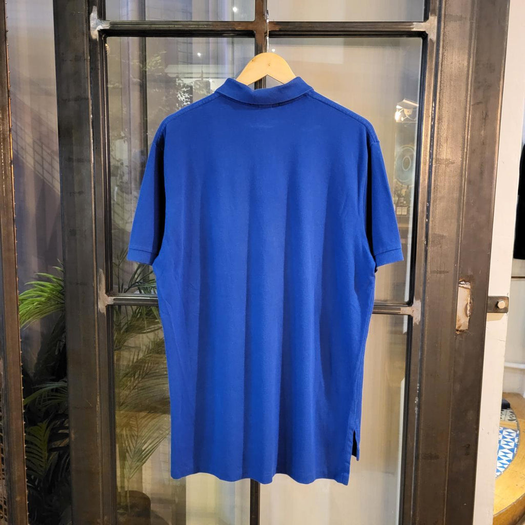 POL094 - Vintage Ralph Lauren Blue Polo Shirt Short Sleeve collared button up top #Y2K #preppy #chiefkeef