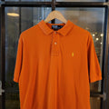 POL174 - Vintage Ralph Lauren Orange Polo Shirt Short Sleeve collared button up top #Y2K #preppy #chiefkeef #golf #oldmoney