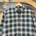 BR1912ALX-P - Vintage Ralph Lauren Navy and Dark Green Check Longsleeve collared button up polo shirt top #Y2K #preppy #chiefkeef #smartcasual #oldmoney