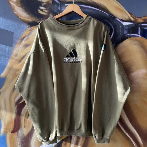 90s Adidas EQT Equipment Embroidered Spellout Sweatshirt
