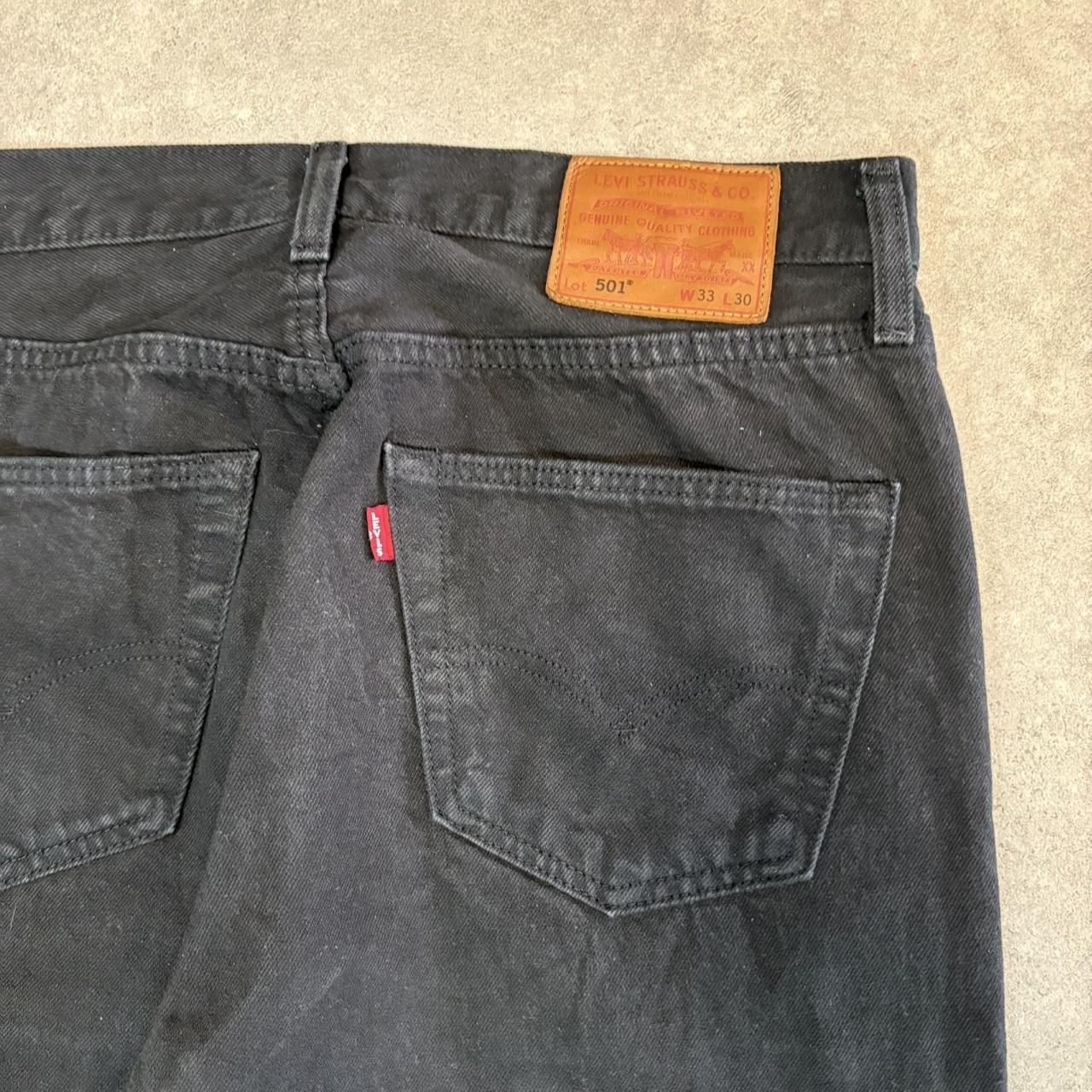 Vintage Black Wash Levi’s 501 Jeans Mens 33x30 Straight Leg Denim Trousers Skate Western Vintage Y2K 90s