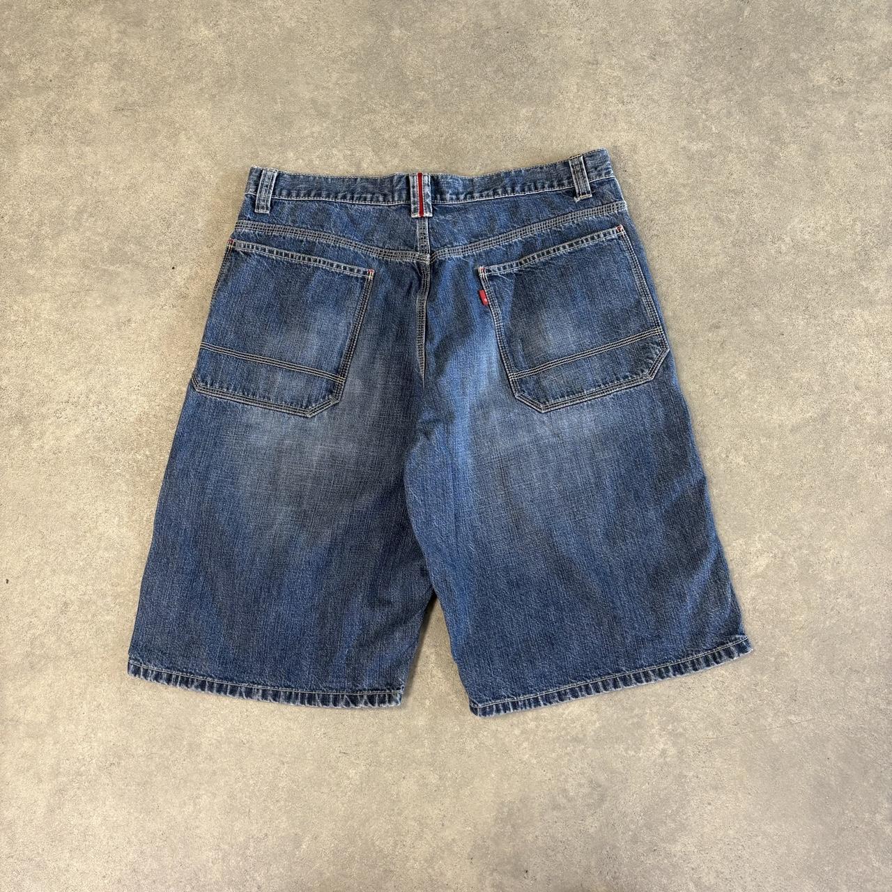 Vintage Levi’s Jorts Mens 35” Blue Denim Worker Carpenter Jean Shorts Baggy Wide Leg Skate Surf Hip Hop 00s Y2K