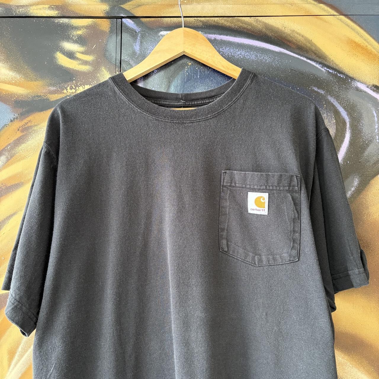 Vintage Carhartt  T shirt Mens Large Black K87 Pocket Heavyweight Workwear Durable Skate Tee Top 90s Y2K 00s