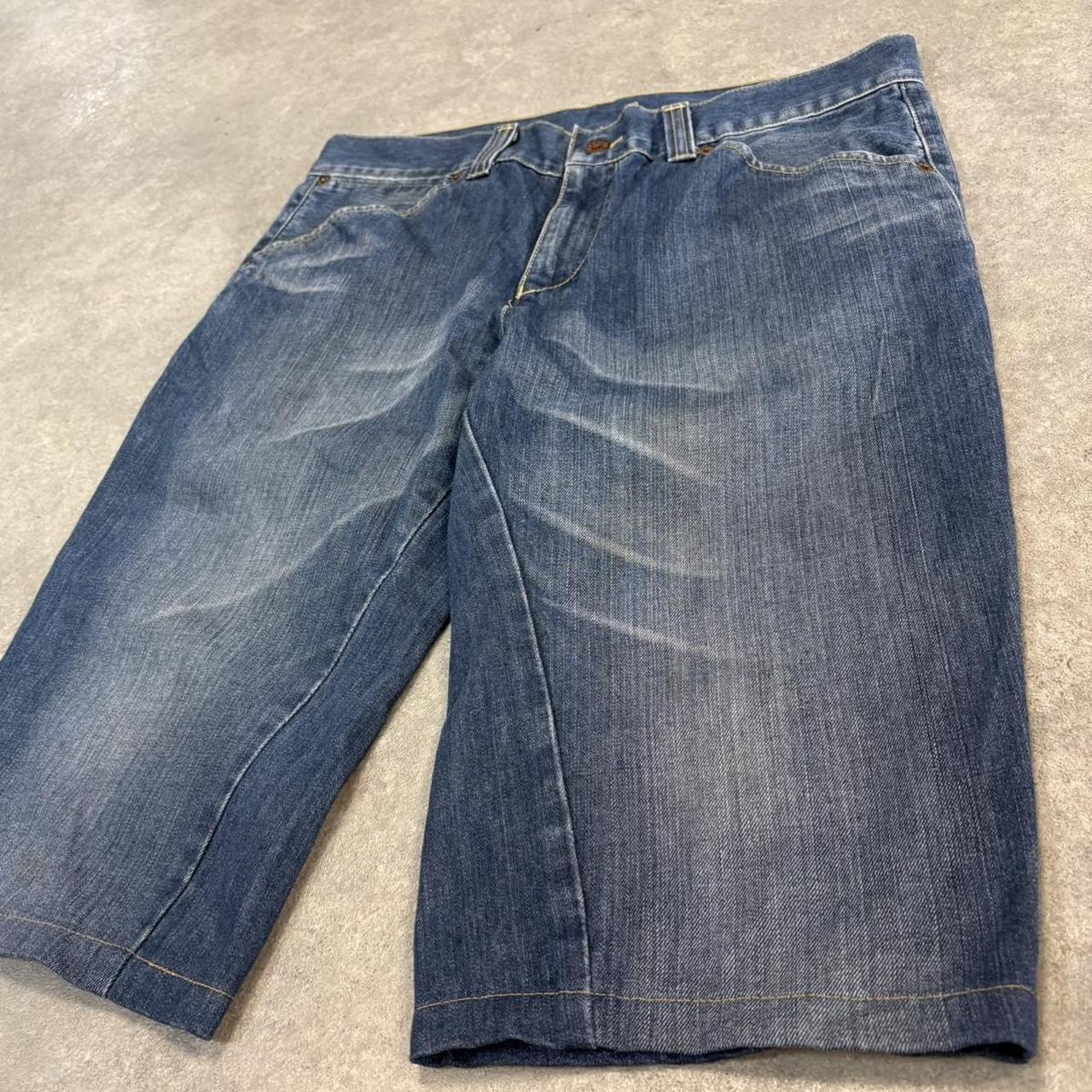 Vintage Blue Wash Levi’s Jorts Mens 32” Skate Surf Denim Jean Shorts Hip Hop Streetwear Y2K