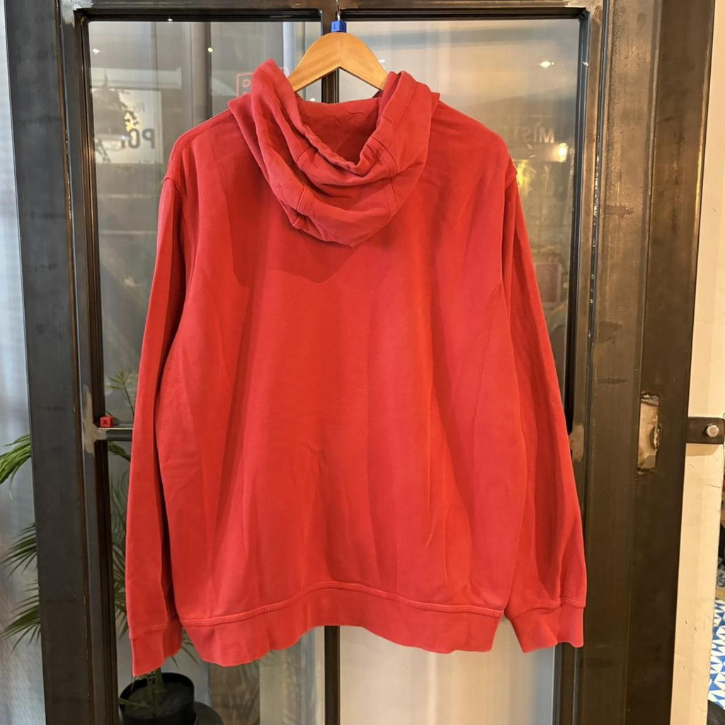 Vintage Retro Essential Red Nike Sweatshirt Hoodie with embroidered geometric textured swoosh logo #90s #sportswear #essential #nike #y2k