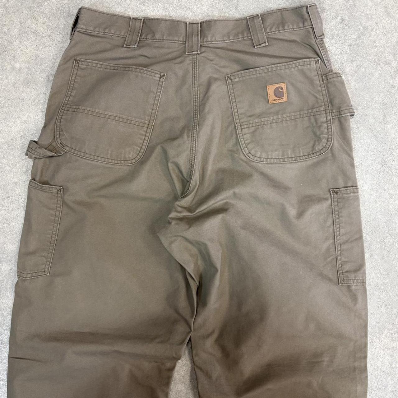 Vintage Carhartt Jeans Mens 35x32 Brown Carpenter Pants Trousers Straight Leg Skate Workwear Y2K 90s