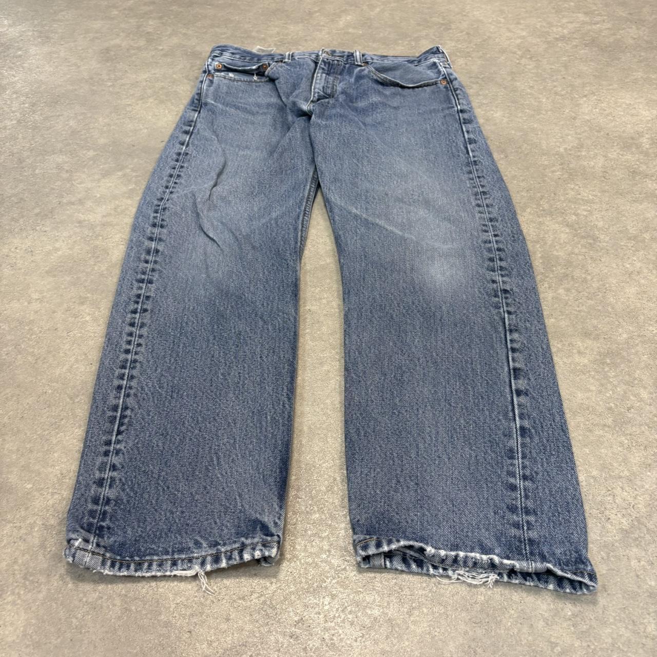 BR1912AGW-U - Vintage retro essential Levi's 505 Straight Leg Blue Wash Denim Jeans Trousers pants #denim #straightleg #levis #levis505
