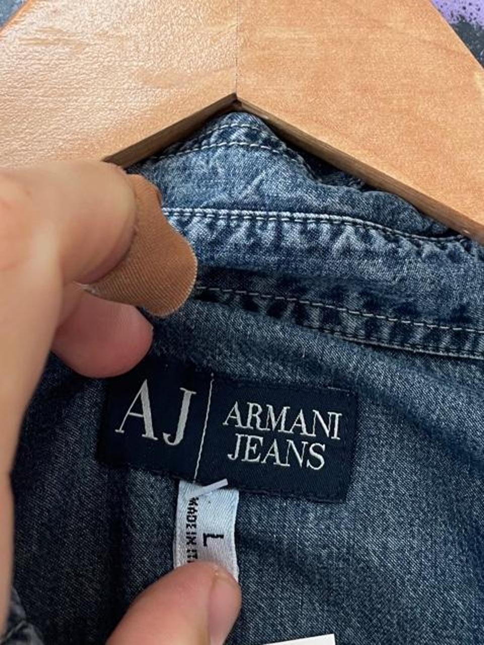Armani Denim Chambray Button Up Shirt