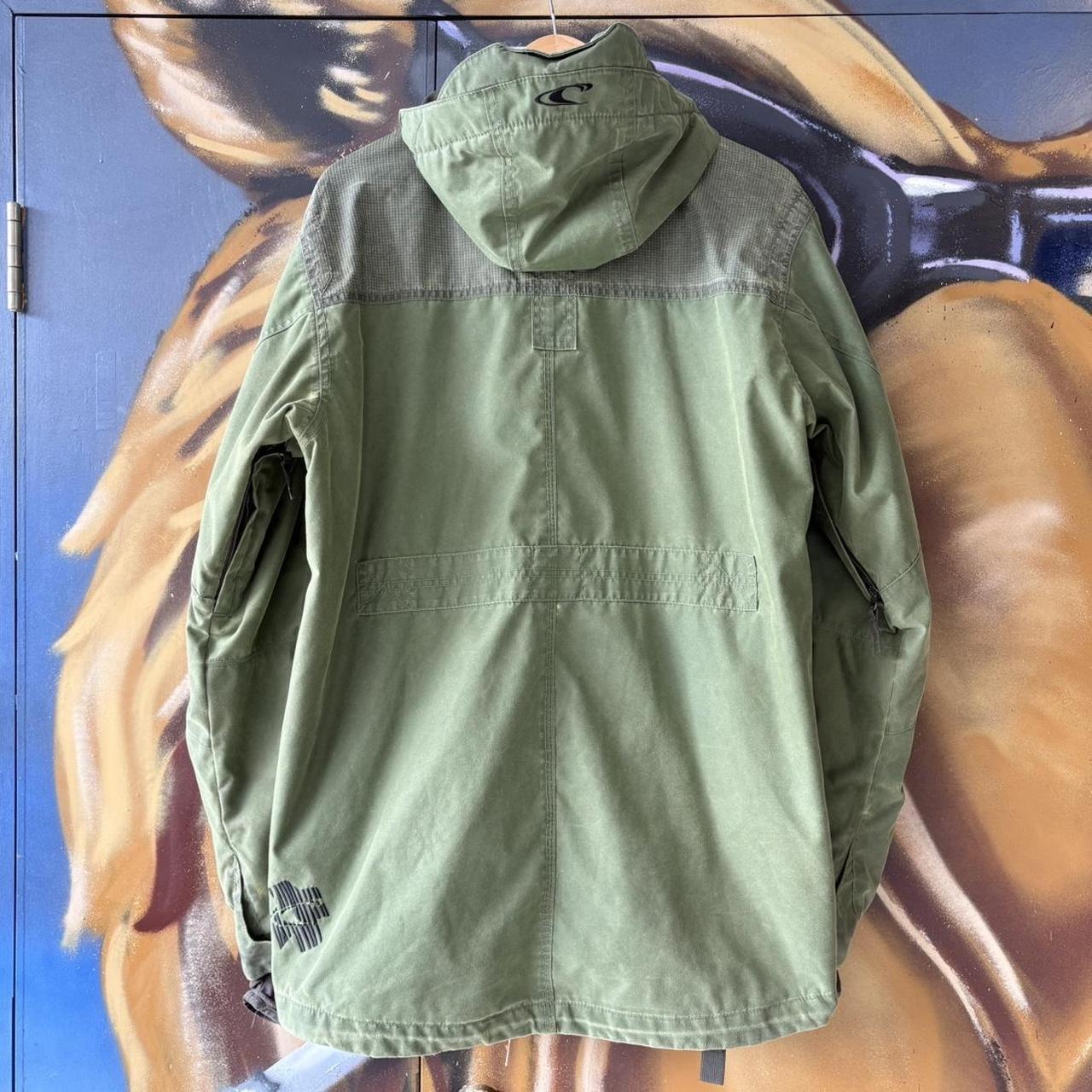 Vintage O’Neill Ski Jacket Mens Large Green Waterproof Technical Snow Coat 90s Y2K
