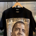 Barack Obama Graphic T-Shirt Mens Medium Black Political Tee Vintage 90s Y2K