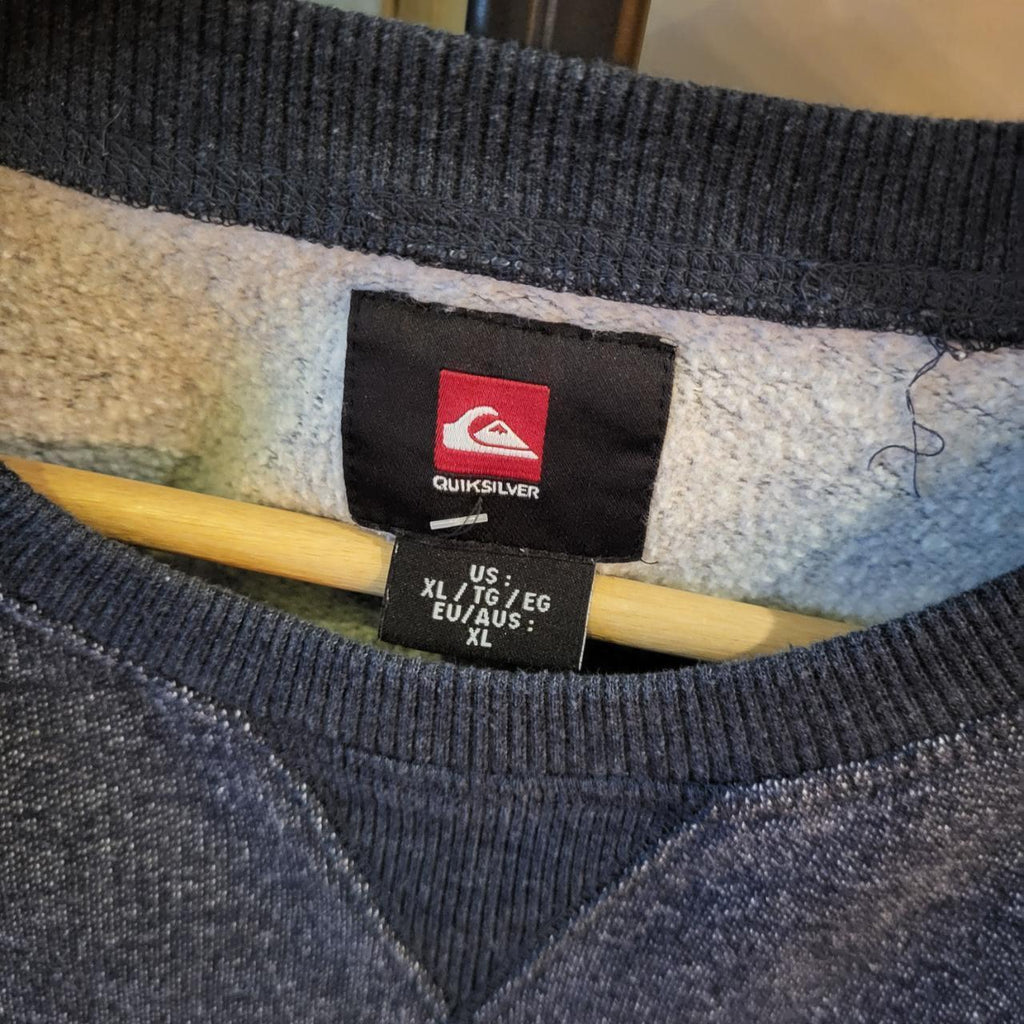 SWT260 - Vintage Retro Essential adult Quiksilver Blank Navy sweatshirt jumper crewneck #blank #surfer #quiksilver #casual
