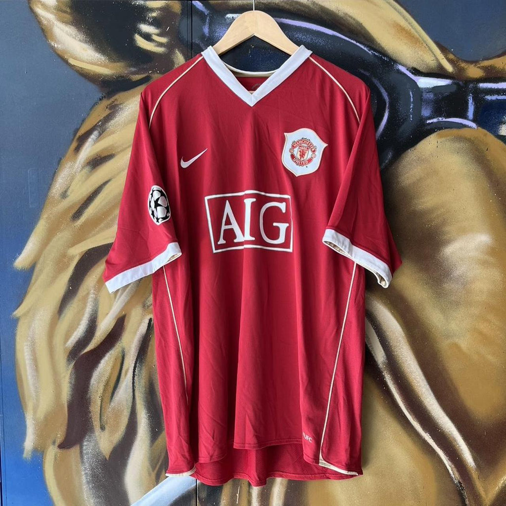 Manchester United 2006/2007 Home Paul Scholes Football Jersey Champions League Authentic