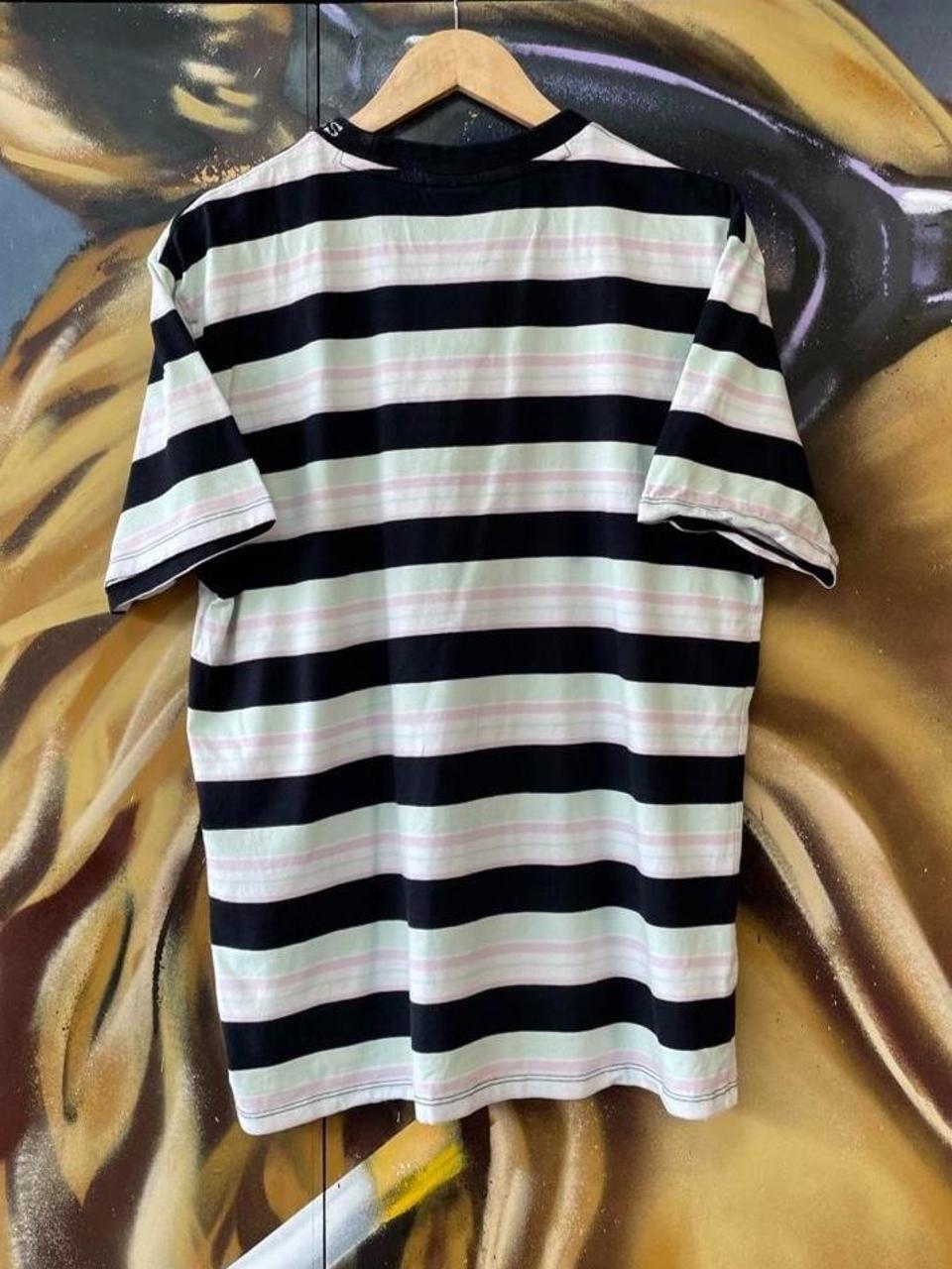 Guess Centre Logo Striped Tee
