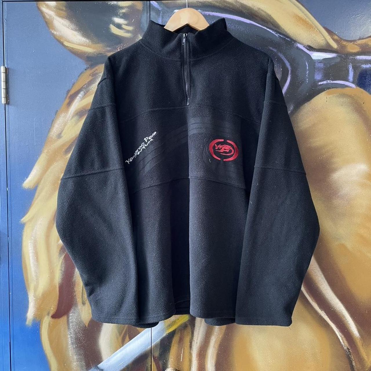 Y2K Kangaroo Poo Quarter Zip Fleece Sweatshirt