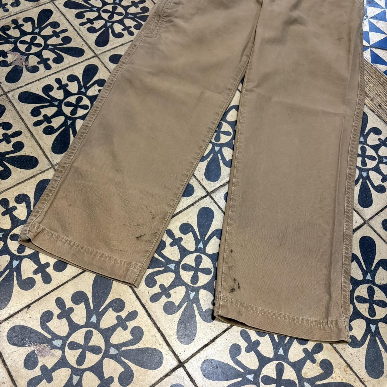 TRW364P - Vintage retro essential Brown G.H. Bass carpenter straight leg Trousers pants casual workwear skate #workwear #wideleg #carpenter #ghbass