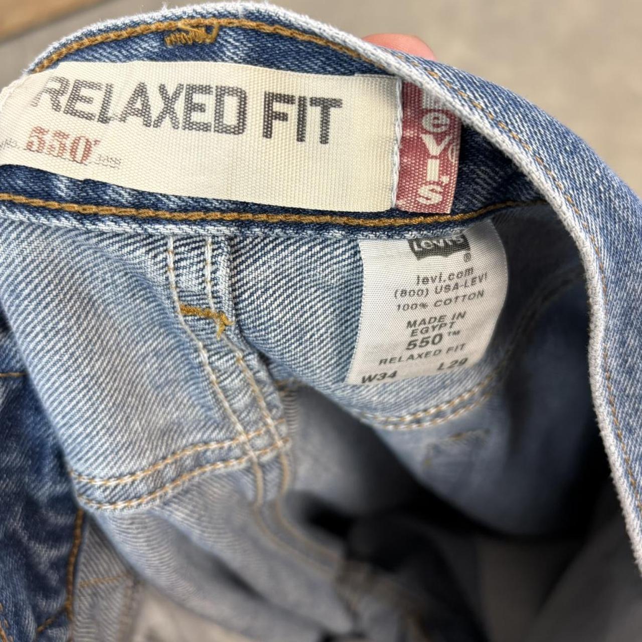 Vintage Blue Wash Levi’s 550 Jeans Mens 34” Relaxed Fit Denim Trousers Skate Western Vintage Y2K 90s