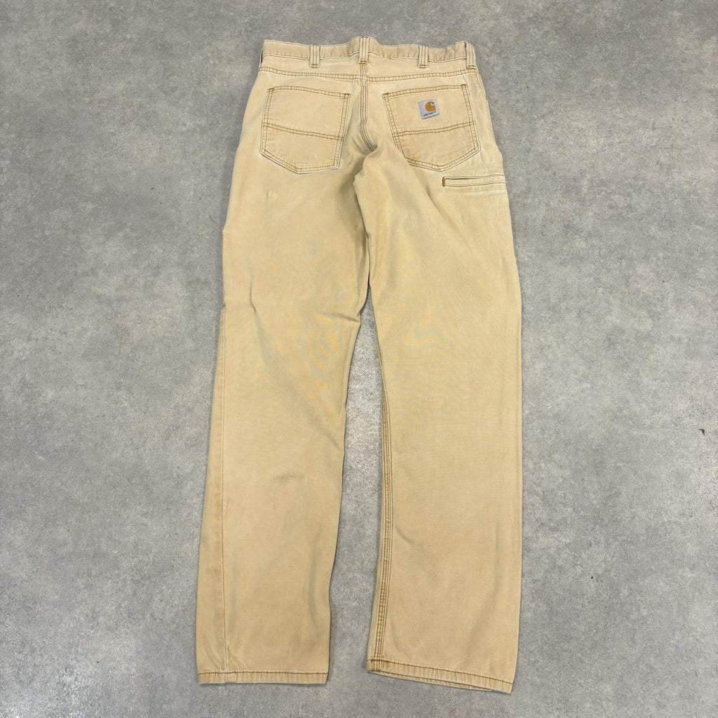 BR2701EL-U - Vintage retro essential  Carhartt Cream carpenter Trousers pants casual workwear #skater #utility #workwear #carpenter #carhartt